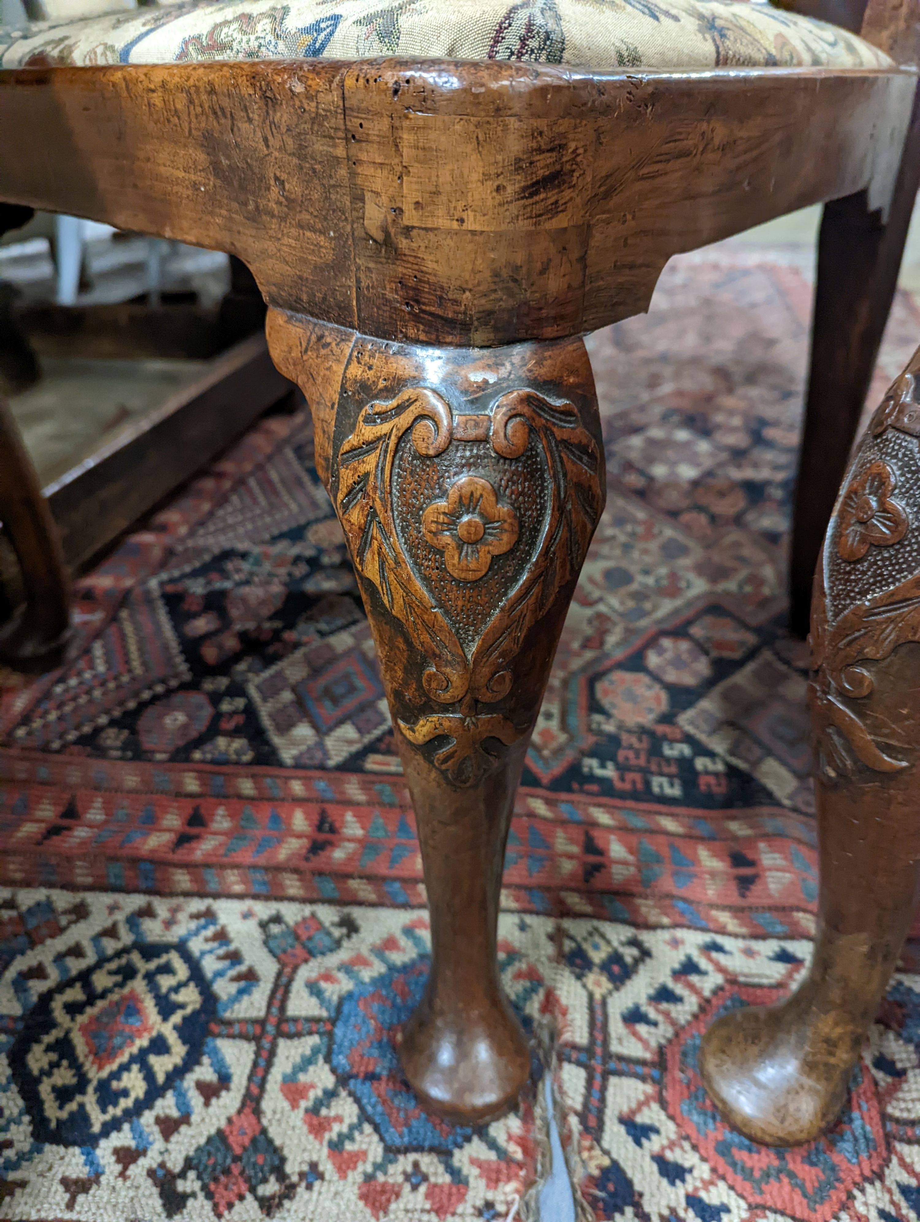 A pair of mid 18th century mahogany dining chairs